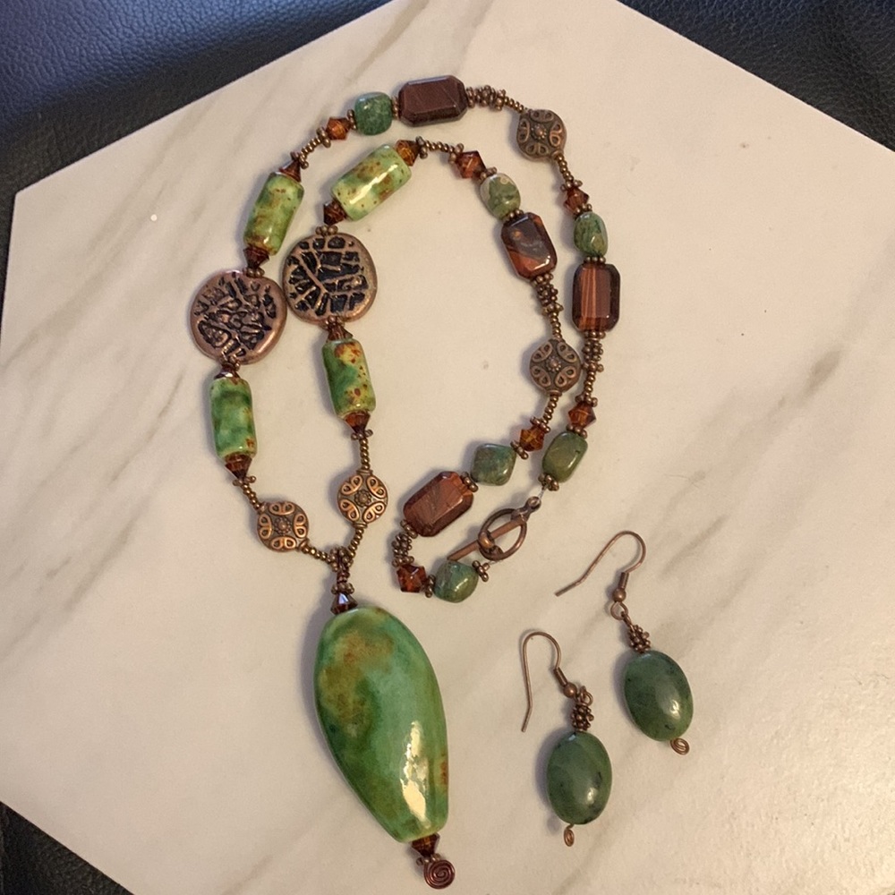 Handmade Ceramic-Copper & Jade Bundle